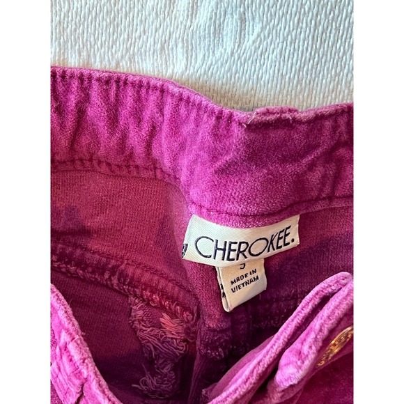 Cherokee Purple Pink Corduroy Pants Girls Size 5 - Picture 2 of 3